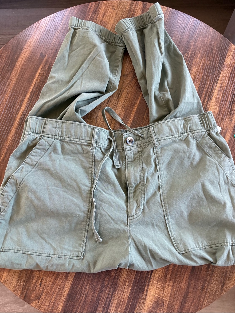 Sonoma Men's Olive Drawstring Cargo Pants